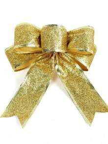 Christmas Ribbon Bowknot Sequin Decoration Xmas Tree Pendant Suitable For Guest Houses Stores Home Decor Christmas Decorations Room Decor Winter