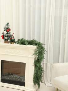 Vigne de cyprès artificielle pour Noël - 182 cm, décoration suspendue en caoutchouc souple premium de pin. Convient pour la cheminée, le mur central, la décoration de longue table à manger, et idéal pour les mariages ainsi que la décoration saisonnière de la maison. Vigne de cyprès sans contenant.