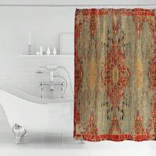 Boho Shower Curtain Waterproof Polyester Fabric, Modern Bathroom Decor With Hooks, Machine Washable Bath Curtain For Holiday Gift Christmas Halloween - Nhiều màu - Xem 3