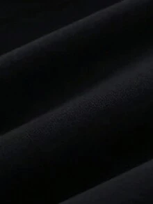 RANGMOKI Men's Black Cotton Blend Joggers - Fashionable Curved Letter Print Sweatpants With Elastic Waist And Drawstring, Comfortable Casual Fit, Suitable For All Seasons, 60% Cotton, 40% Polyester, Weight 260 G/M² - 黑色 - 查看 4