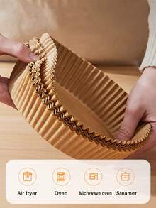 25/50/100pcs Air Fryer Liners, Air Fryer Parchment Paper, Non-Stick, Easy To Clean, Air Fryer Accessories, Kitchen Supplies. Square Shaped Liners Suitable For Baking, Roasting And Microwave Cooking, Great For Halloween, Christmas Baking, Homemade Desserts, Family Gatherings, Parties, Kitchen And Bakery Use