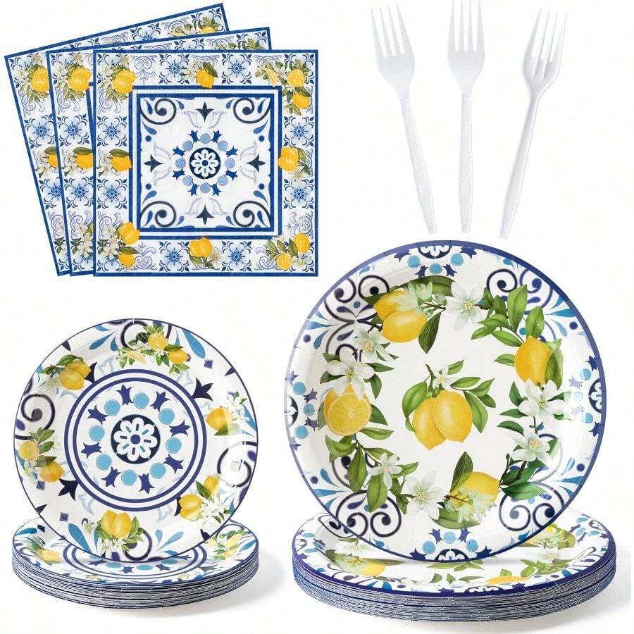 Chicken Party Plates Supplies Barnyard Farm Animal Party Tableware Decoration Watercolor Hen Chick Disposable Paper Plate Napkin Fork For Birthday - Chanh Capri - Xem 1