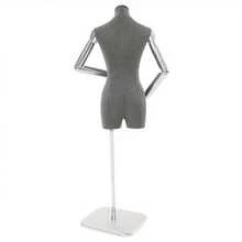 YUNRUX Female Tailor's Dummy Display, Props For Displaying Female Dresses In Clothing Store, Height-Adjustable Dress Form - Grey - View 5