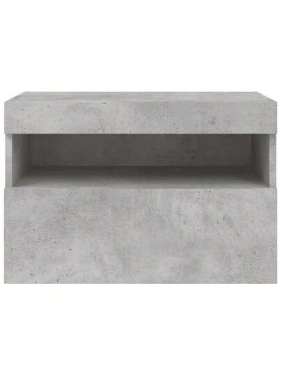 VidaXL TV Wand Unit LED Lighting 60x30x40 Cm Concrete Grijs view 9