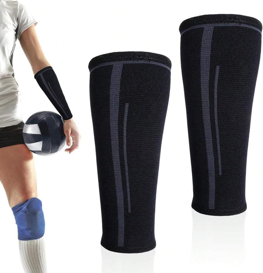 1 Pair Volleyball Arm Sleeves, Compression Arm Sleeves For Passing, Hitting, Forearm Protection, Unisex Adult, - 1 - View 1
