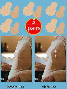 5 pares de parches invisibles para el pecho. Fáciles de dar forma, con un diseño encantador, esenciales para ocasiones como usar vestidos formales, se ajustan bien a la piel y no se caen fácilmente, resolviendo los problemas de vestimenta de las mujeres