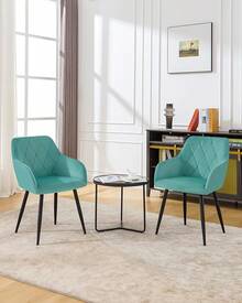 Living Room Chairs - Sky Blue - View 4