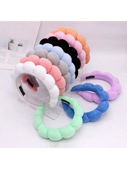 Nuova fascia per capelli in spugna con torsione, cerchietto per capelli con bolle colorate a nuvola, accessorio per capelli, diadema