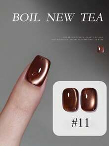 MISS SHAKA 10ml Autumn Moon Night Cat Eye Gel Nail Polish Nail Art Nail Salon Special For Autumn And Winter Black Clever Amber Brown Glass Bead Nail Gel Nail Supplies Christmas Nails