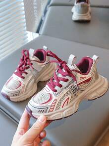 1 Pair Kids' Mesh Breathable Sports Shoes, Low-Top Running Sneakers For Boys & Girls, Fashion Lightweight Student Shoes, Suitable For Spring, Summer, Autumn, Winter