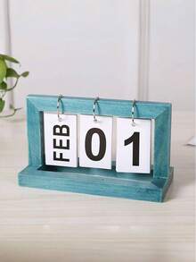 رمضان زينة رمضان تقويم حائطي من الخشب الحديث البسيط بتصميم مقلوب، نوع معلق دائم، للمكتب، هدية للأعياد، تقويم مكتبي ديكوري لغرفة النوم - متعدد الألوان - مشاهدة 6