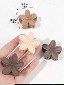 4pcs Matte Dark Color Hair Claw Clips, Suitable For Daily Commute And Holiday Travel Hair 