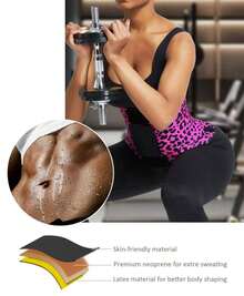 1 Piece Leopard Print Women's Waist Trainer - High Compression Triple Wrap Fitness Shaper Waist Belt, Suitable For Gym, Sports And Fitness, Adjustable Straps, Nylon Material, Elegant Design, Fitness Accessories Exercise Waistband I Discovered Amazing Products On - 黃色 - 查看 11