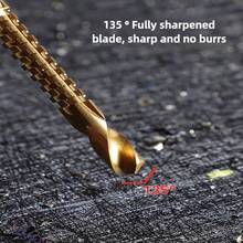 6Pcs HSS Hexagon Shank Twist Drill Bits Serrated Grooving Cutting Tap Spiral Saw Wood Metal Plastic Hole Saw Titanium Drill