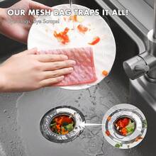 200er Pack Küchenspüle Siebsäcke, Anti-Verstopfungs Einweg Spülbeckenschutz, Küchenessenzial Spülsieb, geeignet für die meisten Spülfilter, Siebentnahmekarton