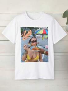 Latto Pasta Signature Shirt, Latto Shirt, Big Latto Shirt, Latto Shirt, Latto Tshirt, Latto Tour Shi - trắng - Xem 1