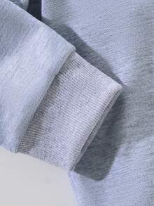 Baby Boy Fall & Winter Costume Toddler Men's Long Sleeve Letter Print Crew Neck Stitched Sweatshirt Top Pants 2pcs 6 Months - 3 Years Old - Multicolor - View 6