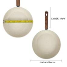 ABKOK 1pc/2pcs/3pcs/4pcs/7pcs/12pcs/15pcs Aluminium Pot Set 7.4inch Stockpot With Lid 8.3inch Wide Mouth Frying Pan 9.8inch Frying Pan Silicone Three Pieces Set Spatula Spatula Spoon Wooden Handle Suitable For Kitchen Cooking, Frying And Cooking .Multi-Piece Cookware Bundles & Single Pots Sold Separately - Mix & Match For Your Kitchen Needs