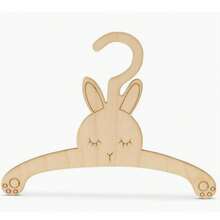 5 Stücke Cartoon Tier-förmige Holz Kinderbügel, kreative Holz Baby Bügel, süße Baby Zimmer DIY Dekor Accessoires, Kinderschrank Aufbewahrungsbügel, geeignet für Baby- und Kleinkindkleidung - Verschiedenfarbig - Übersicht 7