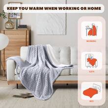 Electric Heated Blanket, 10 Hours Auto Shut Off 9 Heating Levels Heating Blanket With Dual Control, Soft Warm Heated Blanket Fast Heating Christmas Gifts,Hand Warmers,Gifts For Men,Stocking Stuffers,Hand Warmers Rechargeable