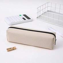 1 Pc Oxford Cloth Pencil Case – Minimalist Solid Color, Multi-Purpose Pen Pouch | Student Cartucheras Escolares