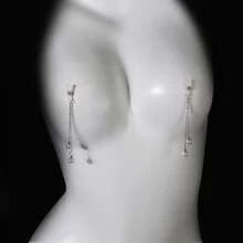 女式性感身体链 不穿孔乳头假乳环 胸罩胸链 夏季沙滩比基尼夜店派对身体饰品 - 彩色 - 查看 7