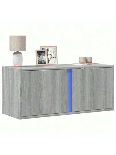 VidaXL TV Wand Unit LED 80x31x35 Cm Grijs Sonoma Oak