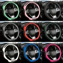 1 Stück, Nappa- und Carbonfaser-Muster Lenkradabdeckung, 38cm/15 Zoll, mit Innenring für verbesserten Griff und Komfort, ein ideales Geschenk für Autoliebhaber und ein Lieblingsgeschenk für diejenigen, die fahren