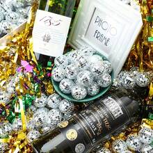 40pcs Silver Disco Ball Set - Reflective Glass Balls, Suitable For 70s Parties, Graduations And Birthdays, Multifunctional Reflective Glass Balls - Suitable For Any Celebration Decoration (Due To Craftsmanship And Transportation, Overflow Glue, Individual Mirror Pieces Damaged Are Normal Conditions, Not Affecting Appearance And Use) Christmas Decorations Home Christmas Gifts Christmas Decor - Silver - View 5