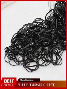 1000Pack Rubber Bands, Elastic Hair Ties, Non-Slip Rubber Hair Bands, Small Rubber Bands, Strong Elastic Band, Black