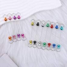 20pcs Blank Beadable Keychain Bars, Metal DIY Blank Beading Keychain Rods, Keychain Making Supplies, Suitable For Pendant DIY Crafts And Jewelry Making