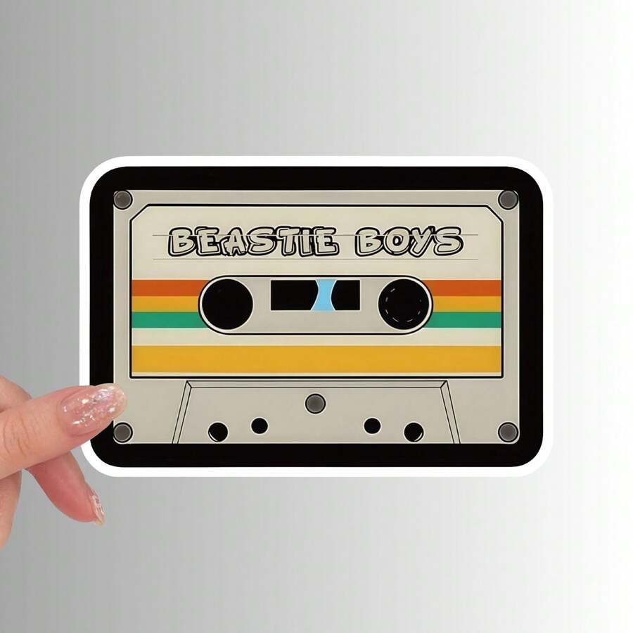 Cassette Tape Vinyl Sticker - Waterproof & Durable Decal For Cars, Laptops, Phones, Refrigerators, And More - Retro Music Design, Peel-And-Stick Application, Cool Stickers