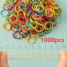500/1000/2000pcs Rubber Band Small Rubber Band Mini Soft Elastic Bands For Braids Multicolor Diameter 16mm Rubber Bands For Office Supplies School