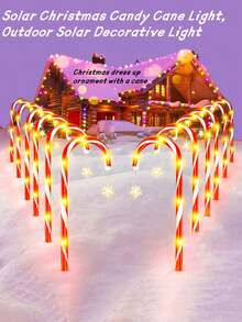 1 Christmas Candy Cane Light, Snowflake/Star Unique Candy Cane Light, Outdoor Camping Christmas Decorative Rattan Light, Lawn, Patio, Garden Christmas Tree Indoor And Outdoor Decor, Christmas Garden, (1 Set Of 5/10 Canes) Toys, Birthday Decorations! Wedding Decorations, Ambient Lights! - Suitable For Camping, Home Decoration, Outdoor Decoration