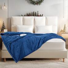 Chăn điện sưởi ấm, Tự động tắt trong 10 giờ, 9 mức nhiệt, Chăn sưởi ấm có điều khiển kép, Chăn sưởi ấm mềm mại, Sưởi ấm nhanh, Quà tặng Giáng sinh, Túi sưởi ấm tay, Quà tặng cho nam giới, Quà tặng tất, Túi sưởi ấm tay có thể sạc lại - Hải quân - Xem 10