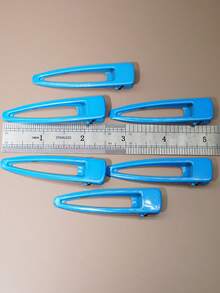 6 pièces/set Pinces à cheveux goutte d'eau bleue creuse, convient pour un port quotidien, pinces à cheveux, pinces à cheveux, barrettes à cheveux