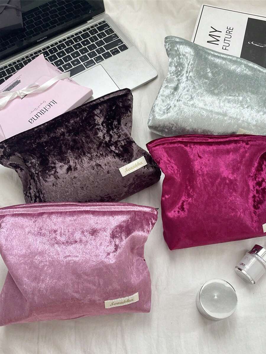 1PC Large Capacity Travel Cosmetics Lipstick Wash Bag Portable Storage Bag, Recommended Back-To-School Essentials Portable Makeup Bag, Multi-Functional Pencil Case, Cosmetic Brush Holder For Student Dormitory And Travel Home Use, Makeup Bags, Cosmetic Bag, Makeup Organiser, Makeup Pouch, Make Up Bags, Vanity Accessories, Small Makeup Bag, Cosmetic Bag, Large Makeup Bag, Christmas Gifts, Pouch, Clutch / Small Handbag, Makeup Organizer, Pouch, Brush Holder, Mini Pouch, Large Capacity Pouch