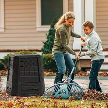 380L Garden Composter Container with Front Access Ideal for Garden and Kitchen Waste