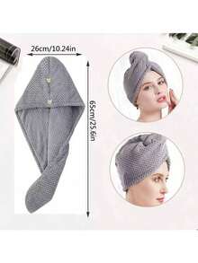 1pc Hair Drying Cap, Absorbent Quick Dry Thick Shower Cap, Hair Towel Wrap