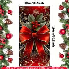 1 Pancarta plana de Navidad para puerta, 1 Decoración colgante de puerta de Navidad, Decoración de puerta interior/principal, Pancarta de Año Nuevo, Cortina de puerta de Navidad con renos, Decoración de cortina de puerta para fiesta, Fibra de poliuretano resistente, Sin necesidad de electricidad, Con orificios para colgar fácilmente