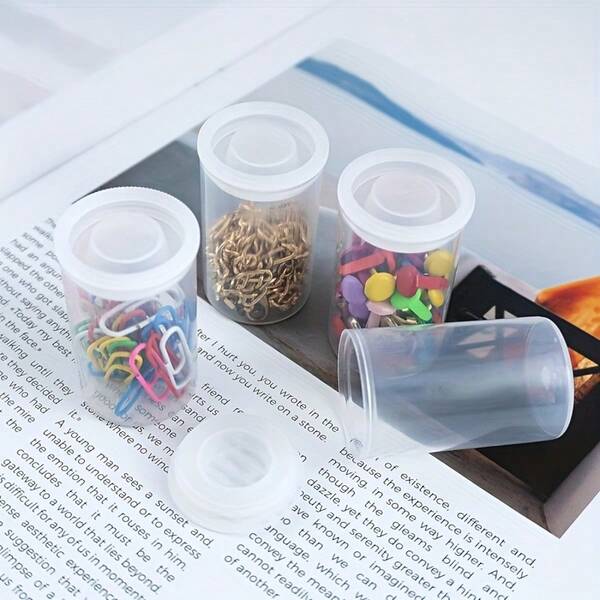 Clear Plastic Film Container With Secure Lid - Perfect For Diy Crafts, Bead Storage And Small Item Organization