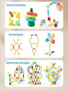 Brinquedos STEM Tubo Magnético Blocos de Construção Magnéticos Flexíveis Blocos de Tubo Magnético Grudento Jogo Cerebral Brinquedo de Construção Magnético Conjunto Quebra-cabeça Blocos de Construção para Meninos e Meninas Presentes de Aniversário e Natal Brinquedos Educativos de Faz de Conta STEAM