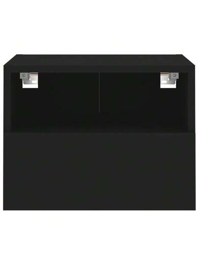 VidaXL TV Wand Unit 40x30x30 Cm, Finished Wood, Zwart view 7