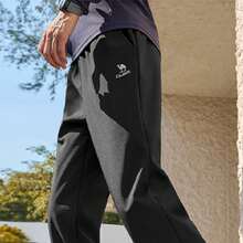 CAMEL CROWN Men's Sports Pants Fleece Warm Casual Trousers Soft Solid Color All-Match Straight Autumn And Winter Pants