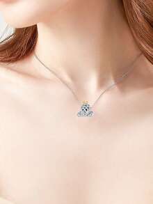 1pc Gold/Black/Red/Silver Heart/Beauty & Beast/Heart/Letter/LOVE/Pumpkin Carriage/Crown Plated 925 Silver Elegant Cute DIY Bracelet Beads Pendant, Suitable For Daily Wear/Autumn & Winter/Back To School/Holidays/Halloween/Christmas/Thanksgiving/Valentine's Day/Birthday Gift