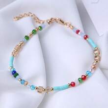 Bohemian Simple Fashion Handmade Beach Anklet Bracelet Women Jewelry - Personality Contrast Color Beaded Jewelry - 彩色 - 查看 3