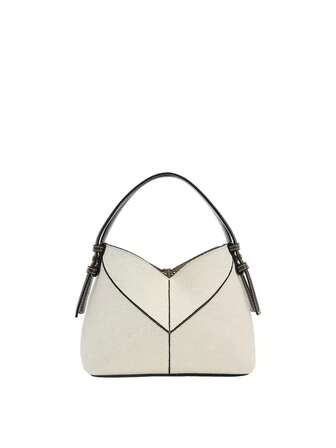 Women Two-Tone Design Mini Canvas Tote Bag, Fashion Shoulder Hand Bucket Bag