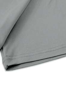 Manfinity Homme Camiseta de manga corta casual de cuello redondo con estampado de letras para hombre, verano