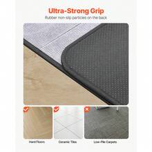 Chair Mat, 36 X 48-Inch Office Chair Mat For Hard Floors, Floor Protector For Rolling Chairs, Corduroy Surface, Non-Slip & Easy To Clean, Smooth Glide Under Desk Rug For Home Office (Grey) - Rectangular 36*48-inch Corduroy - View 3