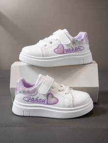 Campus Children's Comfortable Heart-Shaped Decorative Casual Sports Shoes, Students' Outdoor Sports And Daily Wear Sports Shoes, Autumn